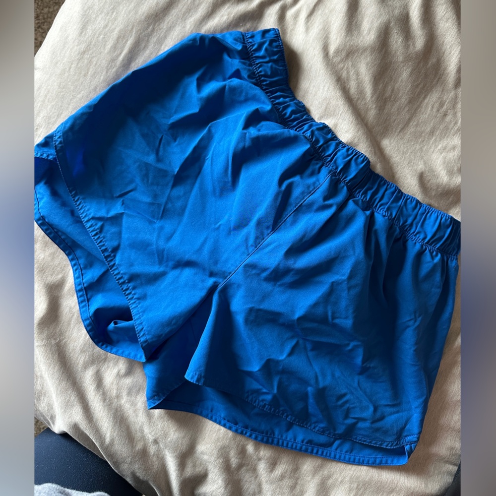 Vibrant Blue Elastic Waist Shorts